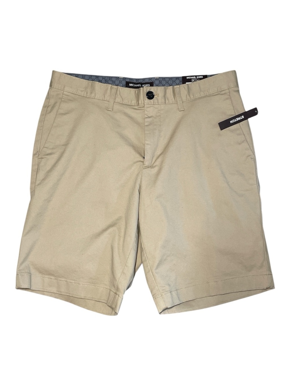 Michael Kors Men’s Tan Flat-Front Chino Shorts sz 34